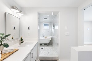 Primary Bathroom with Wet Room and Soaking Tub