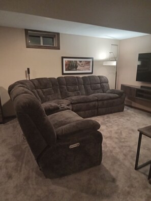 sectional sofa with 3 power recliners