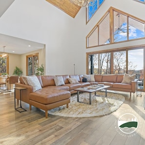 The 27' great room ceilings welcome you as you enter.