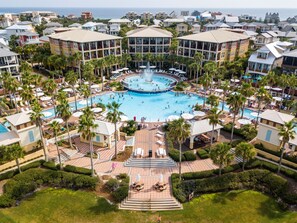 Seacrest Beach on 30A 12,000 Sq Ft Communty Pool- Ready for a refreshing escape? Dive into the largest pool on 30A. It is a true aquatic paradise and one of the largest pools in the state of Florida! Get ready for some serious relaxation and fun!