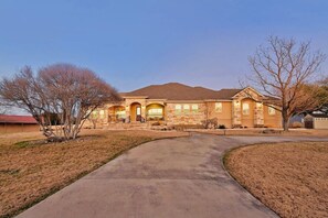 Spacious private driveway front house.