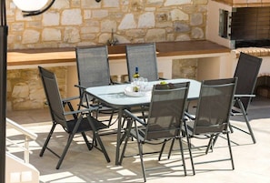 Outdoor dining table