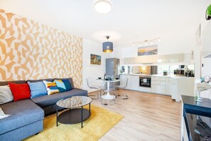 Living room with kitchen