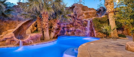 Private Pool, Slides, and Cliff Jumping