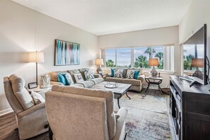 Living Room with Ocean Views at 467 Captains Walk