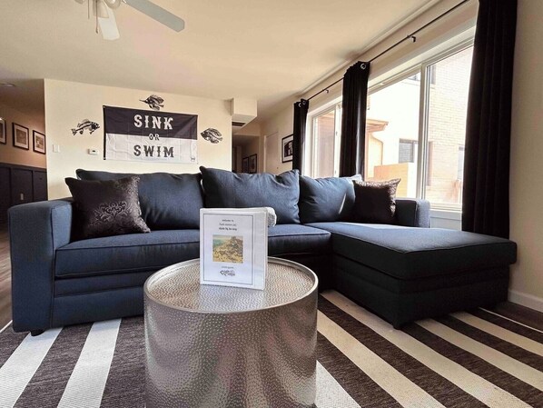 Living Room area with sectional comfortable sofa 