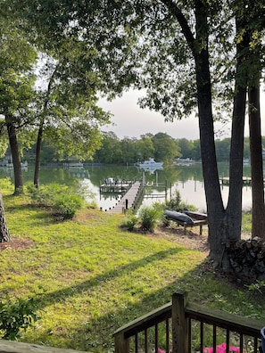 View of dock from back deck