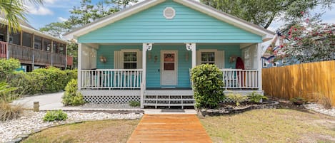 Oak Island Vacation Rental | 3BR | 2BR | Stairs Required to Enter | 1,256 Sq Ft
