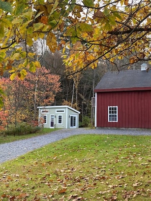 The cabin and the barn