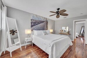 Indulge in comfort and luxury in our spacious bedroom two with a king size bed and smart TV. Your perfect retreat for relaxation and entertainment. Sweet dreams await.