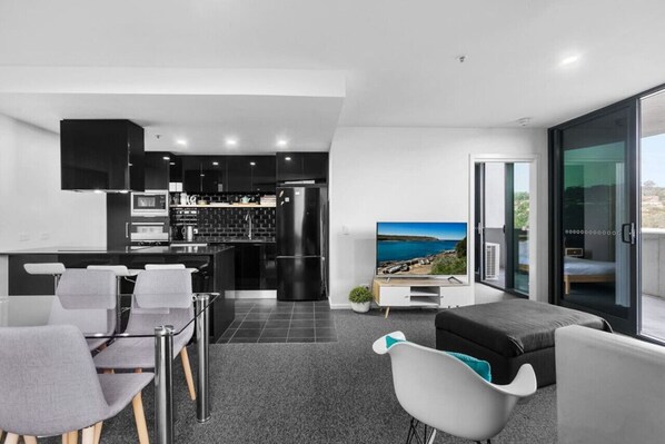 Enjoy the contemporary charm of our modern apartment, with its elegant design, cutting-edge features, and spacious layout.