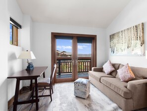 Living Area / Sleeper Sofa / Private Balcony