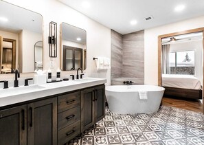 Bathroom with Deep Soaking Tub and Separate Shower