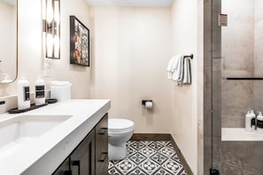 Designer Bathroom with Large Soaking Tub & Walk-In Shower