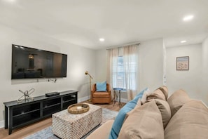 Enjoy the Smart TV in this spacious living space