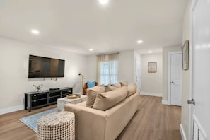Enjoy the Smart TV in this spacious living space