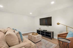 Enjoy the Smart TV in this spacious living space