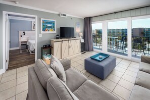 Living room with flat screen TV