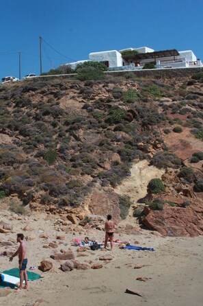 The 'Love Beach' and the house. 