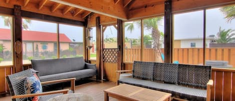Beautiful screened outdoor living space