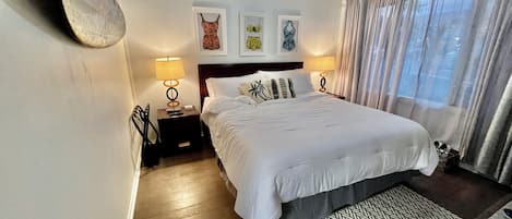 Cozy bedroom with plush pillows and medium firm mattress