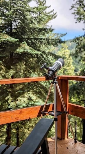 Telescope provide to stargaze on those clear night skies.