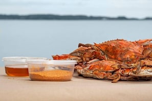 Crabs on the deck.  Let us create a true Eastern Shore Experience for you!