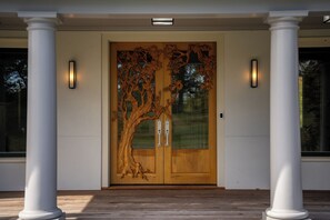 Beautiful hand-carved front door