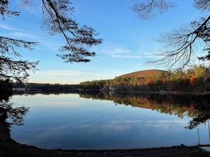 Autumn scene at the lakeside