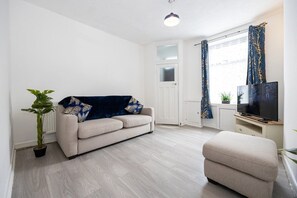Wide view of the living room
