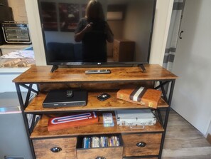 entertainment center in living area