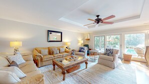 Living Room Opens to Private Patio