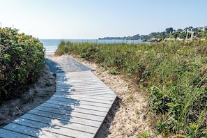 Private boardwalk path to beach