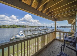 1st Floor Balcony overlooking Santa Rosa Sound with 4 chairs