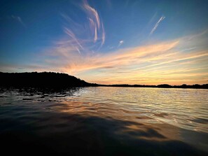The view from our dock.  Tillery sunsets are amazing!