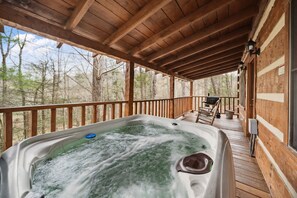 Tub, Hot Tub, House, Porch, Hardwood