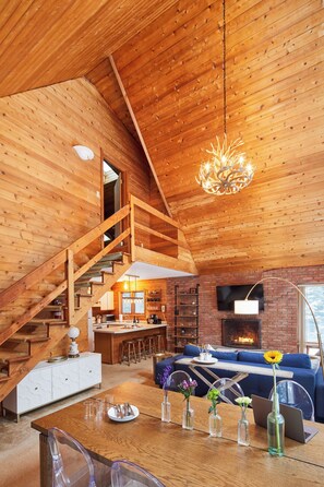 Our handcrafted staircase highlights the stunning living space