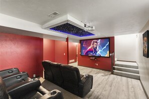 Lower level theater room