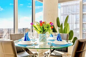 Dining Table with City Views