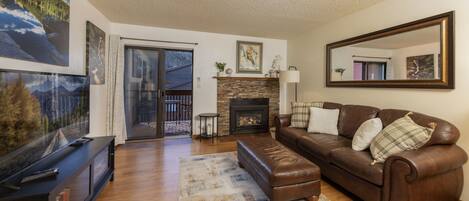 Living room with balcony