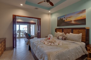 Master bedroom with king bed