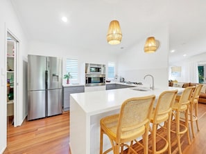 Beautiful kitchen with modern appliances. 