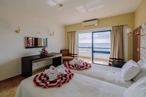 Bedroom. Exact unit will be assigned upon arrival. Views, colors and decor may vary.