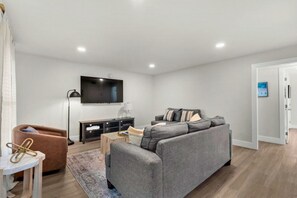 Enjoy the Smart TV in this spacious living space
