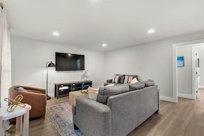 Enjoy the Smart TV in this spacious living space