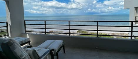 Indian Rocks Beach and the Gulf of Mexico from the private, 4th - Indian Rocks Beach and the Gulf of Mexico from the private, 4th floor balcony.