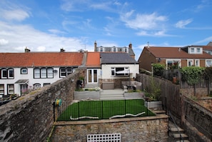 The multi-level garden is well maintained