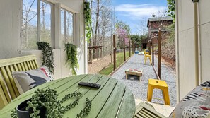 The Coop: Delight in this whimsy lounging space called The Coop while watching a game of bocce ball or cornhole!