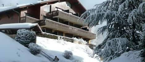 vue du chalet Balcon plein sud Face aux remontées et Pistes du Bossonnet