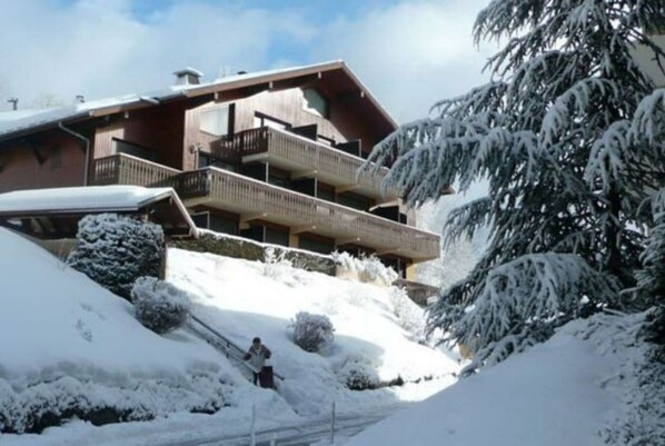 vue du chalet Balcon plein sud Face aux remontées et Pistes du Bossonnet